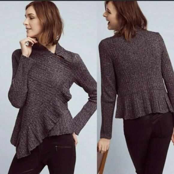 Anthropologie Ruffle Sweater XS - Picture 1 of 8